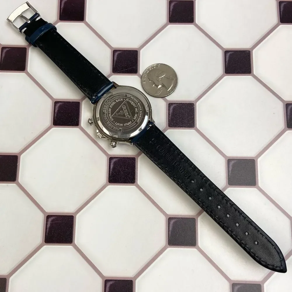 Vintage 1995 GUESS Waterpro Men’s Unisex Chronograph Watch with Original Case